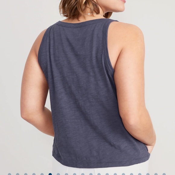 NWT OLD NAVY EveryWear Slub-Knit Tank Top Color: Volcanic Glass - Picture 5 of 6